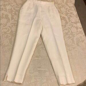 Talbots White Linen Pants